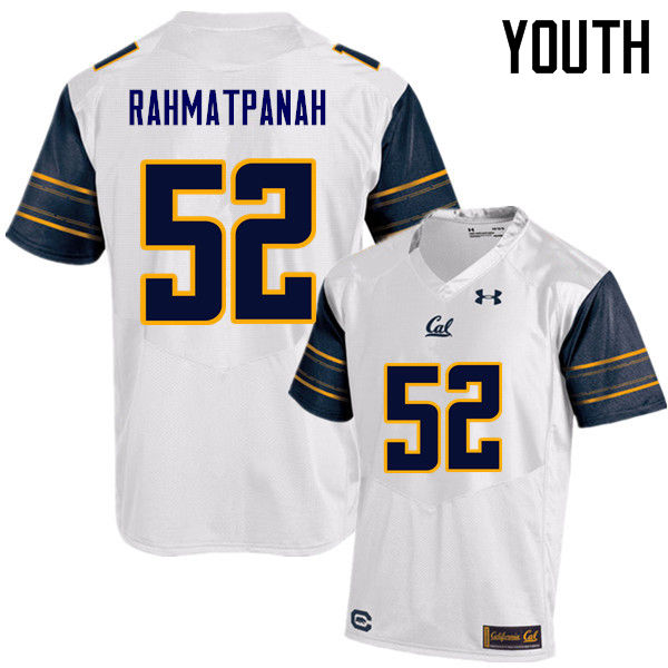 Youth #52 Arwin Rahmatpanah Cal Bears (California Golden Bears College) Football Jerseys Sale-White
